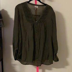 Olive green blouse